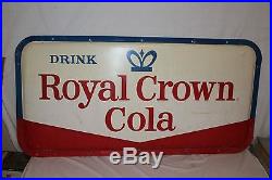 Large Vintage 1950's RC Royal Crown Cola Soda Pop 52 Metal Bubble Front Sign
