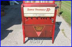 Large Vintage 1950's Tom's Toasted Peanuts & Sandwiches 10c Vending Machine Sign