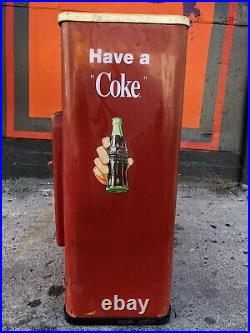 Large Vintage Coca Cola Cooler Ice Chest Coke Machine Store Display