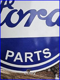 Large Vintage Ford Motor Company Genuine Parts Porcelain Dealer Sign 30