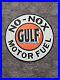 Large-Vintage-Gulf-No-nox-Motor-Fuel-Dealer-Porcelain-Gas-Station-Pump-Sign-30-01-xo