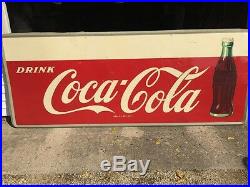 Large Vintage Metal Coca-Cola Sign
