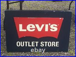Levi' Outlet Store Sign, Original Commercial Advertising Vintage LOGO