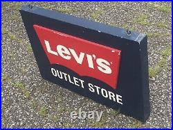 Levi' Outlet Store Sign, Original Commercial Advertising Vintage LOGO