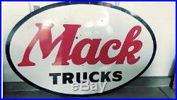 Mack Trucks Parts Dealer Sign HUGE Double Sided RARE Vintage Advertising