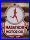 Marathon-Vintage-Porcelain-Sign-1957-Motor-Oil-Service-Gas-Station-Repair-Lube-01-hick