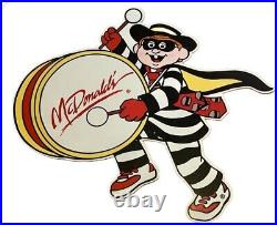 McDonalds Sign Hamburglar Playing Drum Vintage Americana Restaurant Signage