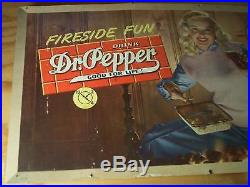 NEAT Vintage 1940s Dr. Pepper Soda Advertising Cardboard Sign No. 602