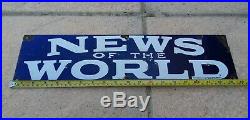 News of the World 1950s advertising enamel sign vintage retro antique industrial