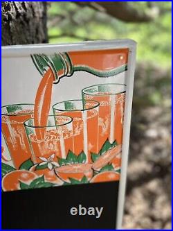 Nice Vintage Advertising Green Spot Orange Beverage Chalkboard Menu Sign