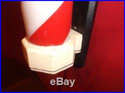 Old Antique Vintage Collectible Lighted Barber Shop Pole Signs Circa 1940's Era
