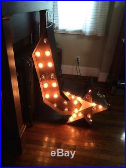 Old Rare Original Vintage Double Sided Flashing Arrow Sign Advertising Neon