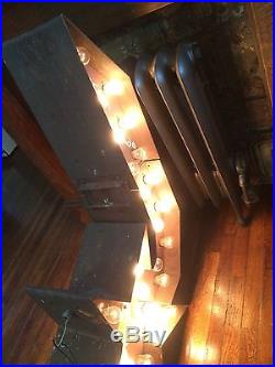 Old Rare Original Vintage Double Sided Flashing Arrow Sign Advertising Neon