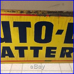 Old Vintage Battery Sign, Autolite Battery Sign Auto Lite Batteries Sign