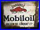 Old-Vintage-Mobiloil-Gargoyle-Enamel-Double-Side-Garage-Oil-Advertising-Sign-GC-01-ewk