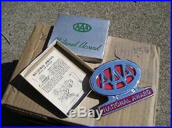 Original 1950s nos AAA auto club badge emblem chrome vintage scta GM Ford Chevy