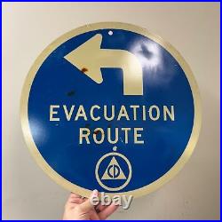 Original VTG c. 1960s Civil Defense EVACUATION ROUTE Sign 18