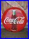 Original-Vintage-1950s-Coca-Cola-Soda-Pop-24-Porcelain-Coke-Button-Sign-Old-01-xnt