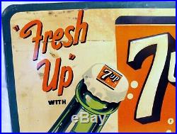 Original Vintage 1953 7upFresh Up with 7up Stout Sign