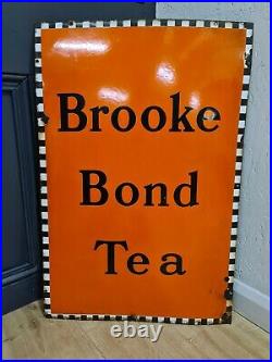 Original Vintage Brooke Bond Tea Enamel Advertising Sign