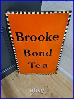 Original Vintage Brooke Bond Tea Enamel Advertising Sign