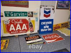 Original Vintage Budweiser Beer Beach Metal Embossed Sign GET WET Rare! Gas Oil