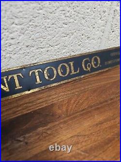 Original Vintage Crescent Tool Co. Jamestown NY Brass Advertising Sign 17 x 1.5