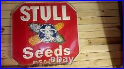 Original Vintage Dealer Stull Seed Sign 1940's-50's