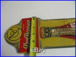 Original Vintage Dr Pepper 1930's Embossed Metal Soda Pop Thermometer Sign 17