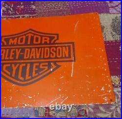 Original Vintage Harley Davidson Motorcycles Metal Advertising Sign Collectible
