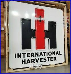 Original Vintage International Harvester Dealer Porcelain Neon Sign Walker IH