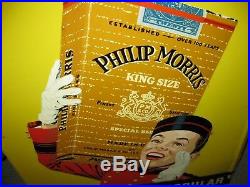 Original Vintage Philip Morris Tobacco Advertising Sign