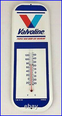 Original Vintage Valvoline Motor Oil Gas Station Metal Thermometer Sign V-1380