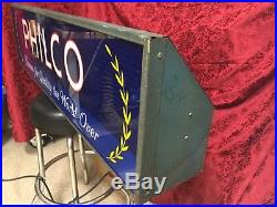PHILCO 50 Store Front Vintage Radio Advertising Lighted Sign Working