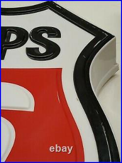 Phillips 66 Lighted Sign Gas Oil Vintage Collectable Man Cave Garage Decor