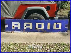 Porcelain vintage radio sign