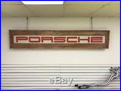 Porsche Dealer Sign Vintage 1970s FREE SHIPPING