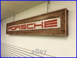 Porsche Dealer Sign Vintage 1970s FREE SHIPPING