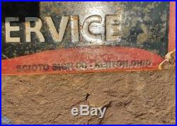 RARE 1930's Old Vintage Harley Davidson Motorcycle Porcelain Enamel Sign Board