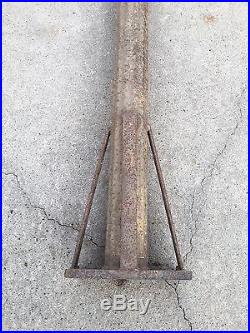 RARE FIND Early Old Vintage Fluted Arched Hook Swinger Pole for 42 Sign Gas Oil