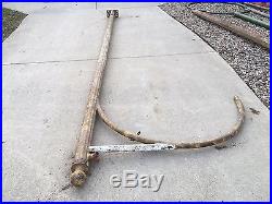 RARE FIND Early Old Vintage Fluted Arched Hook Swinger Pole for 42 Sign Gas Oil