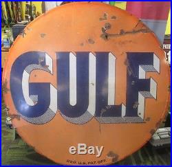 Rare Large Vintage Gulf Sign 65