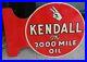 RARE-Old-Vintage-Metal-Enamel-Kendall-Motor-Oil-2000-Mile-Sign-2-sided-WithFlange-01-rc