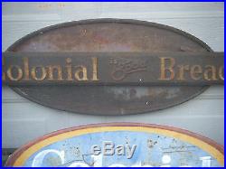 Rare Vtg General Store Door Push Pull Colonial Bread Signs Restaurant Decor