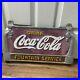 RARE-Vintage-1930sDrink-Coca-Cola-Fountain-Service-Cast-Iron-Bench-Plaque-Sign-01-zrh