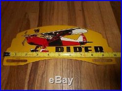 RARE Vintage 1950s PIPER CUB AIRCRAFT Advertising License Plate Topper SIGN