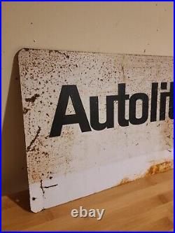 RARE Vintage Auto Lite Automotive Metal Advertising Sign 100% Original