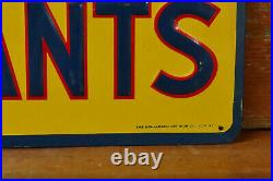 RARE Vintage Original 1940s LEE SHIRTS & PANTS Embossed Metal Advertising Sign