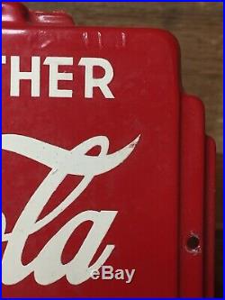 RARE Vintage Original Coca Cola Coke Soda Advertising Thermometer Door Push Sign