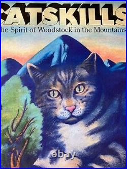 REDUCED Milton Glaser I Love NY Catskills Spirit of Woodstock Vintage Art Poster
